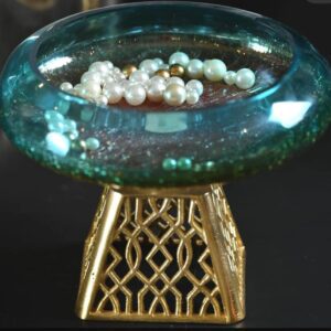 Glass Urli with Aluminium stand