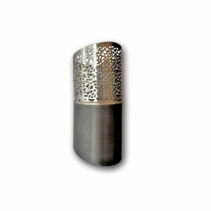 Cylinder Shape Wall T-lite holder silver