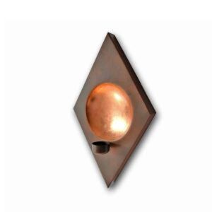 Burfi shape wall candle Holder in Copper