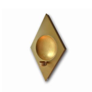 Burfi shape wall candle Holder in Gold