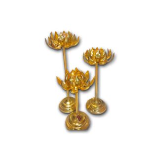 Pedistal Sunflower candle Holder set of 3 pc