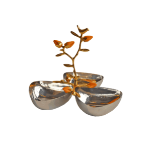 Triple platter with handle