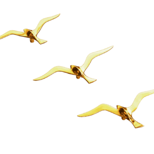 Brass Birds Set of 3 pcs (Gold)