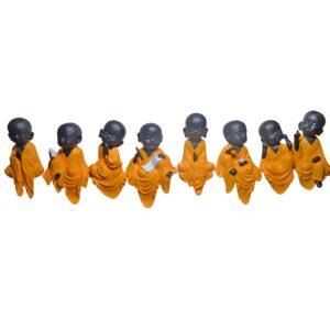 Buddha Monks in Ocer Yellow and Black color