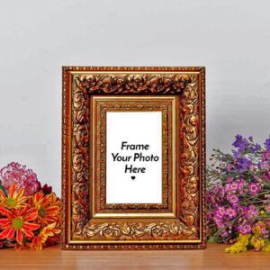 picture Frame 4 x 6 Gold Carving
