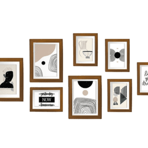 8 Frame Gallery Wall Set In Gold