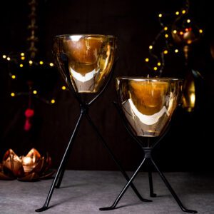 Tripod Design Candle Holder Set of 2 pcs