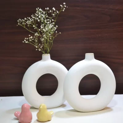 Donut Flower Vase, Cermic Flower VAse