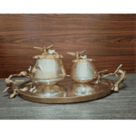 Decorative Tray Designer Glass Containers set of 3 pc