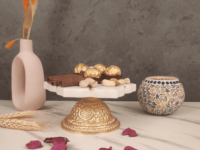 marble cake stand, dessert server, snacks server