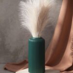 Dark Green flower vase, ceramic vase, flower vase for living room, home decor items Medium flower vase