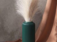 Dark Green flower vase, ceramic vase, flower vase for living room, home decor items Medium flower vase