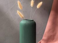 dark Green flower vase, ceramic vase, flower vase for living room, home decor items small flower vase