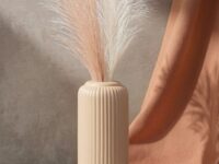 beidge flower vase, ceramic vase, flower vase for living room, home decor items Medium flower vase