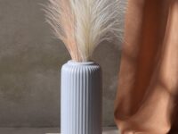 yellow flower vase, ceramic vase, flower vase for living room, home decor items Medium flower vase