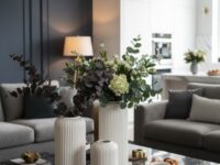 White Ceramic Flower Vase Set of 3pcs 6 ,8,10 inch