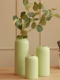 Green Ceramic Flower Vase Set of 3 pcs