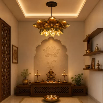 Hanging Lotus Lamp