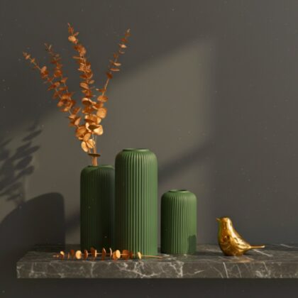 Flower Vase Set of 3 for Home Decor