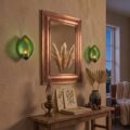 Green Drop Shape Wall Candle Holder Set of 2 for Home Decor